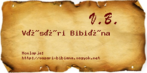 Vásári Bibiána névjegykártya
